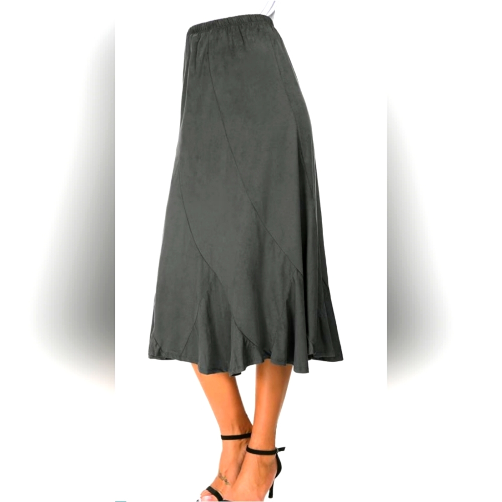 (6)🩶Dressbarn A line Mid Length Skirt🩶 Waist 15"×L25"